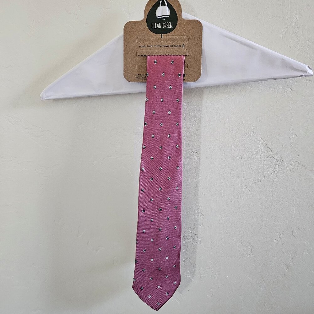 Men's silk tie, pink;